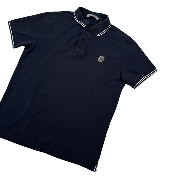Stone Island 2021 Black Short Sleeve Polo Shirt - Large