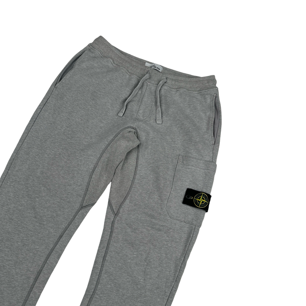 Stone Island Grey Cotton Jogging Bottoms - Medium