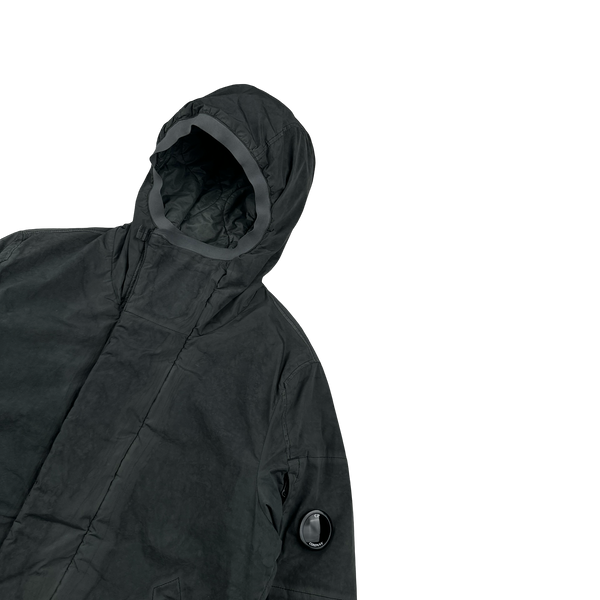 CP Company Grey Nycra Lens Viewer Hooded Jacket - Medium