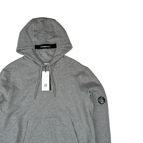 CP Company Grey Cotton Lens Viewer Pullover Hoodie - XL