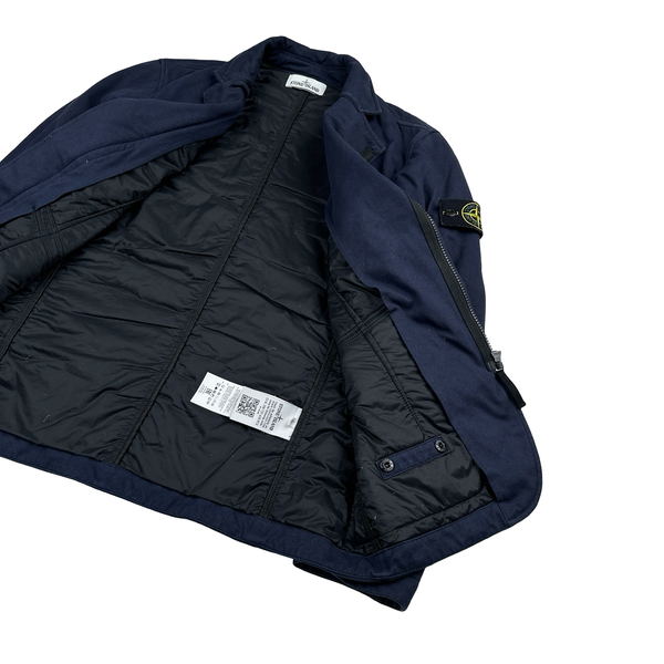 Stone Island 2016 Navy Quilted Multi Pocket Overshirt Jacket - Large