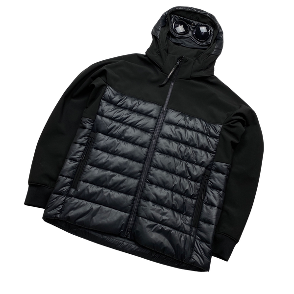 CP Company Black Hybrid Padded Soft Shell Jacket - XL