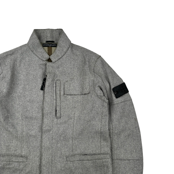 Stone Island 2009 Grey Wool Shadow Project Field Jacket - Large