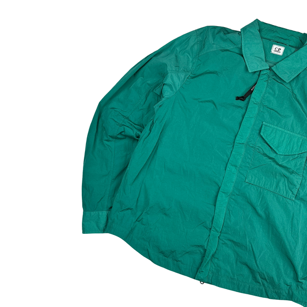 CP Company Green Lens Viewer Chrome R Zipped Overshirt - Large