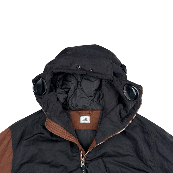CP Company Black 50 Fili Quilted Explorer Cargo Jacket - XL