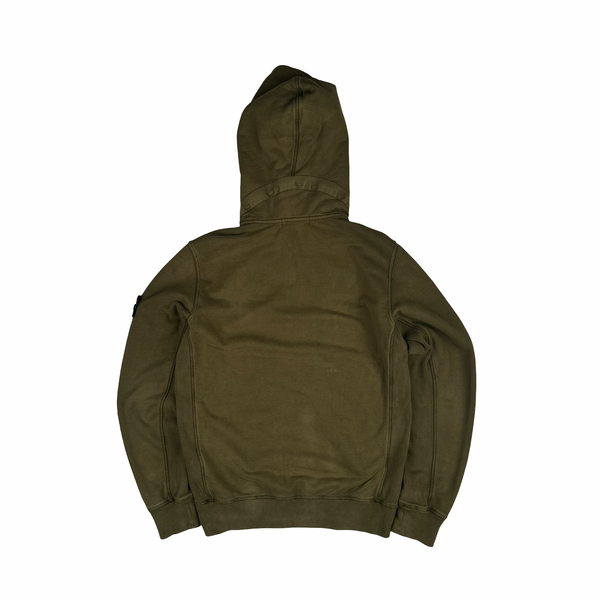 Stone Island 2016 Khaki Zipped Cotton Hoodie - Large