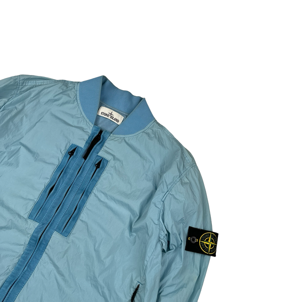Stone Island 2017 Blue Garment Dyed Crinkle Reps Jacket - Medium