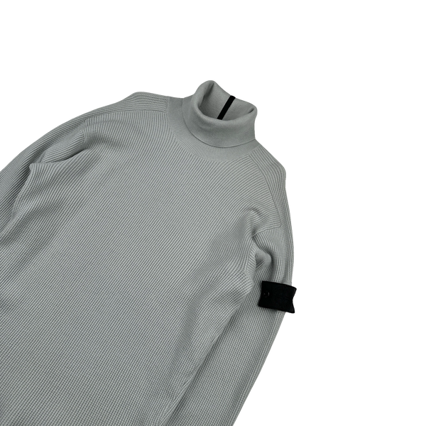 Stone Island 2021 Ice Blue Shadow Project Roll Neck Knit - Large