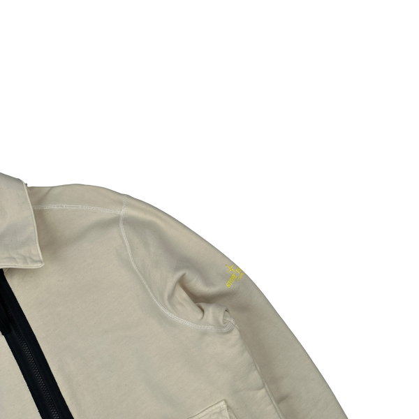 Stone Island 2004 Cream Cotton Compact Zipped Jacket - Medium