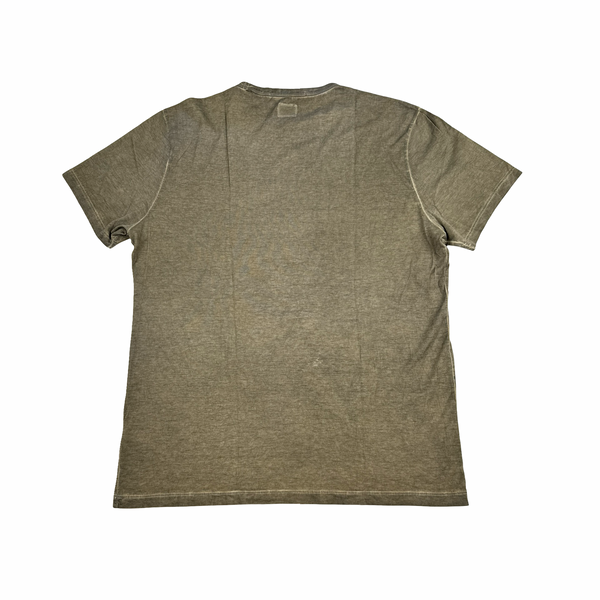 CP Company Mako Cotton Khaki Graphic T Shirt - XL