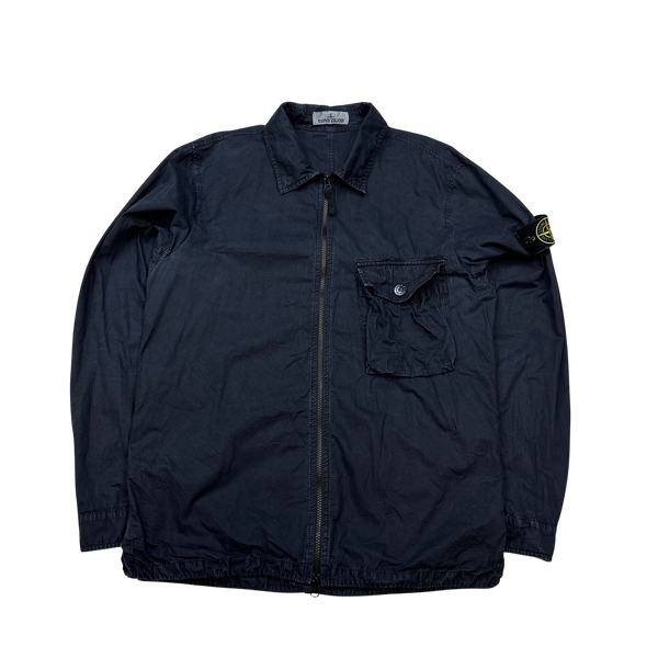 Stone Island 2020 Navy Cotton Overshirt - Large