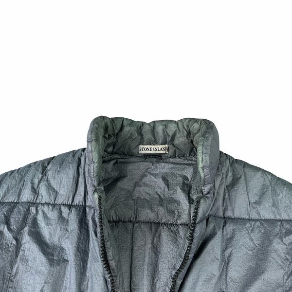 Stone Island 1995 Vintage Down Filled Blue Zipped Jacket - XL