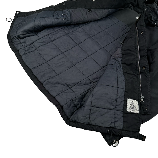 CP Company Goggle Black Quilted Lined Multi Pocket Jacket - Medium
