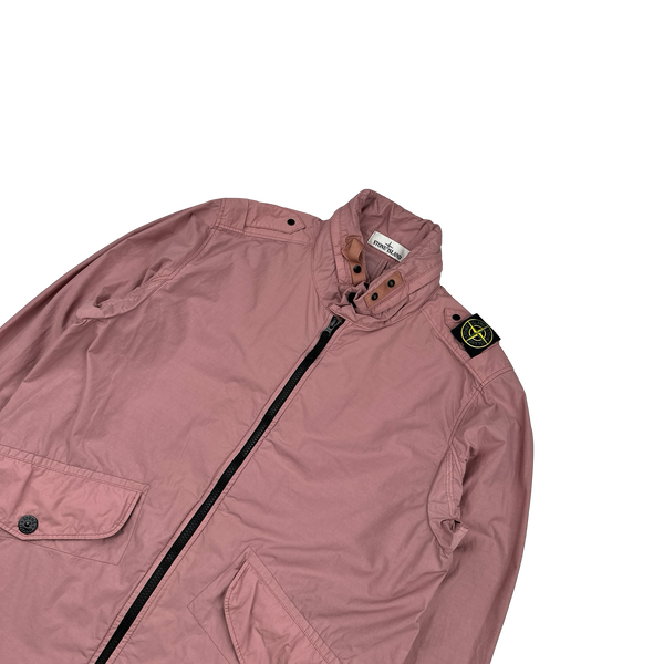 Stone Island 2022 Pink Naslan Light Watro Shoulder Badge Jacket - Large