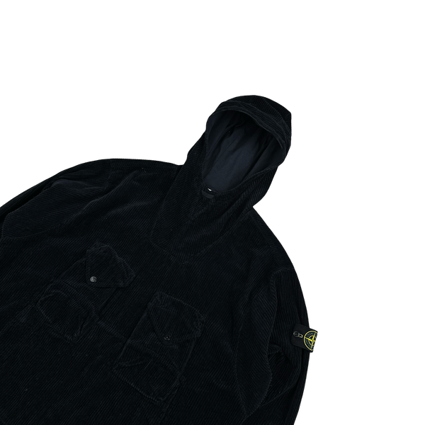Stone Island 2023 Navy Thick Jumbo Corduroy Pullover Smock - XXL