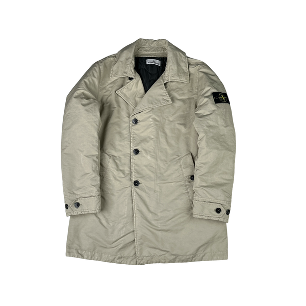 Stone Island 2022 Beige David TC Primaloft Lined Trench Coat Jacket - Large