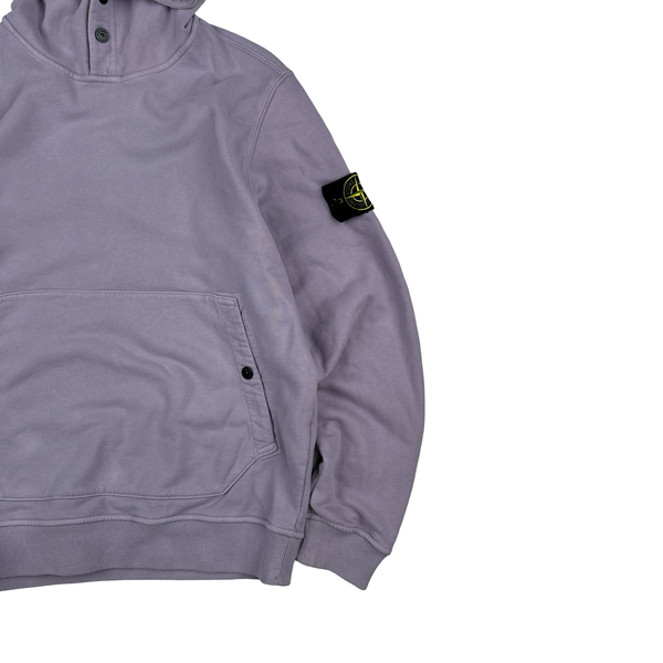 Stone Island 2023 Purple Cotton Hoodie Jumper - Medium