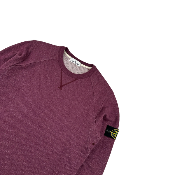 Stone Island 2014 Purple Wool Blend Crewneck Jumper - XL