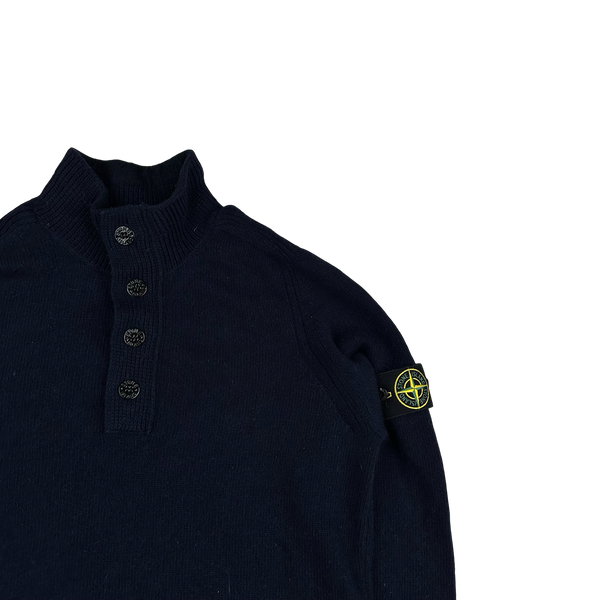 Stone Island 2019 Navy Pullover Wool Knit - Medium