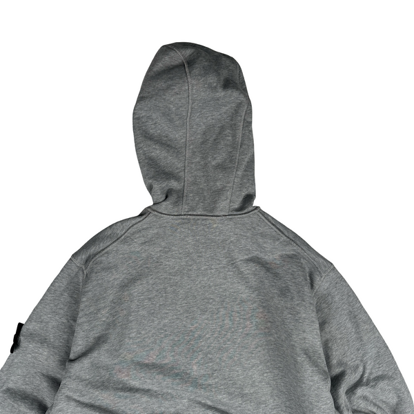 Stone Island Light Grey 2022 Zipped Hoodie - Medium