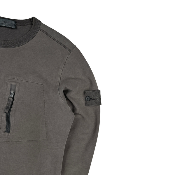 Stone Island 2017 Grey Ghost Crewneck Sweatshirt - Small