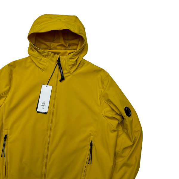 CP Company Yellow Soft Shell R Hooded Jacket - Large