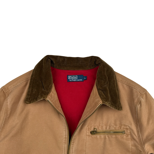 Ralph Lauren Vintage Work Harrington Fleece Lined Bomber Jacket - Large