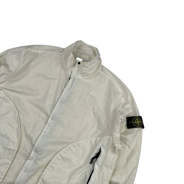 Stone Island 2025 Organic Nylon Panama TC Zipped Jacket - Large