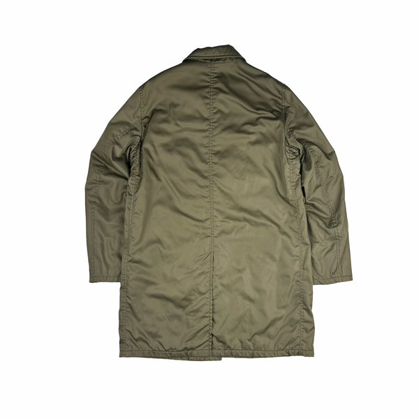 Prada Beige Nylon Padded Rain Jacket - Medium