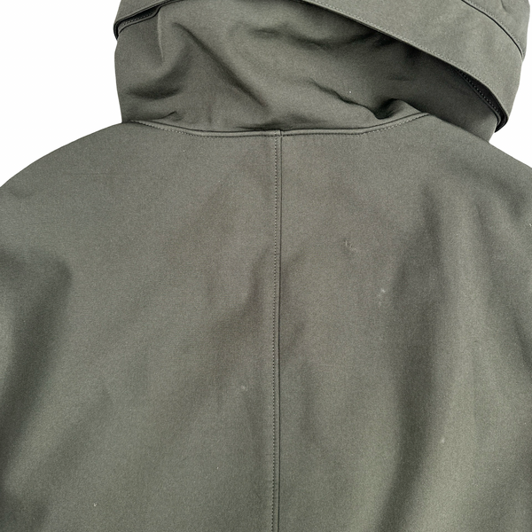 CP Company Khaki Fleece Lined Long Soft Shell Lens View Jacket - XL