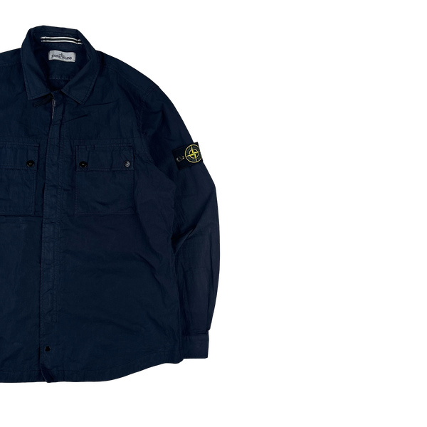 Stone Island 2011 Navy Cotton Double Pocket Overshirt - XL