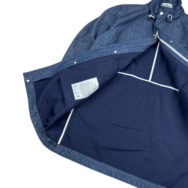 Stone Island 2021 Mac Chambray 3L Trench Coat - Large