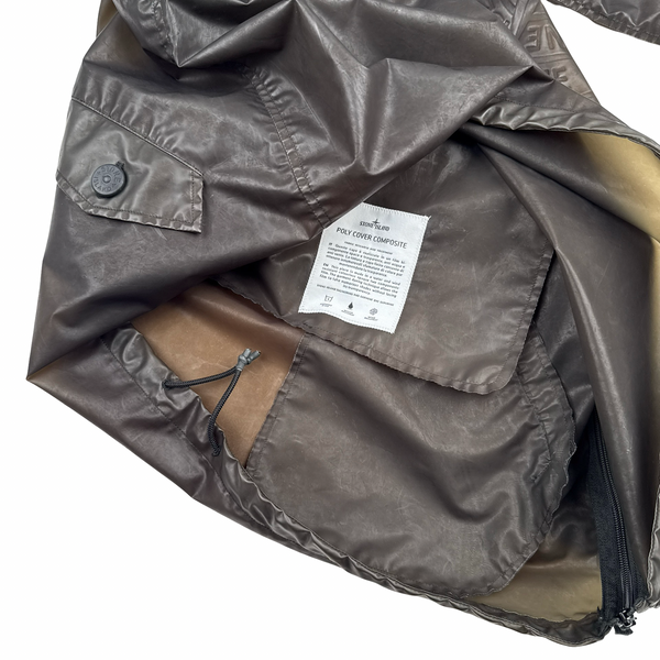 Stone Island Supreme Brown Poly Cover Composite Pullover Jacket - XL