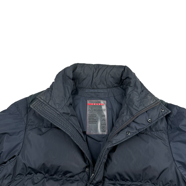 Prada Navy Nylon Padded Puffer Jacket - Large