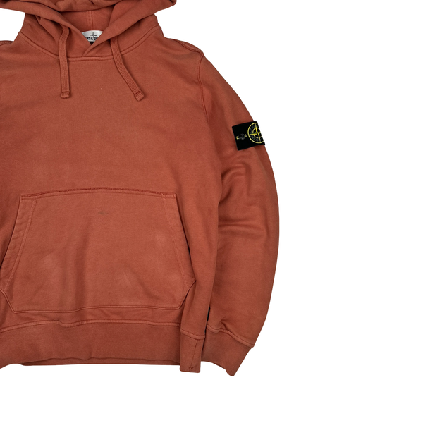 Stone Island Terracotta Cotton Pullover Hoodie - Medium