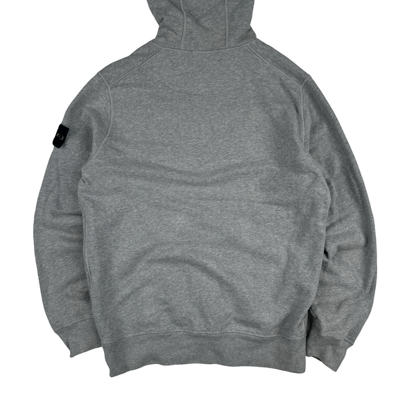 Stone Island 2022 Grey Pullover Cotton Hoodie - Medium