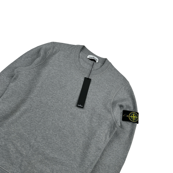 Stone Island 2021 Light Grey Crewneck Sweatshirt - Small