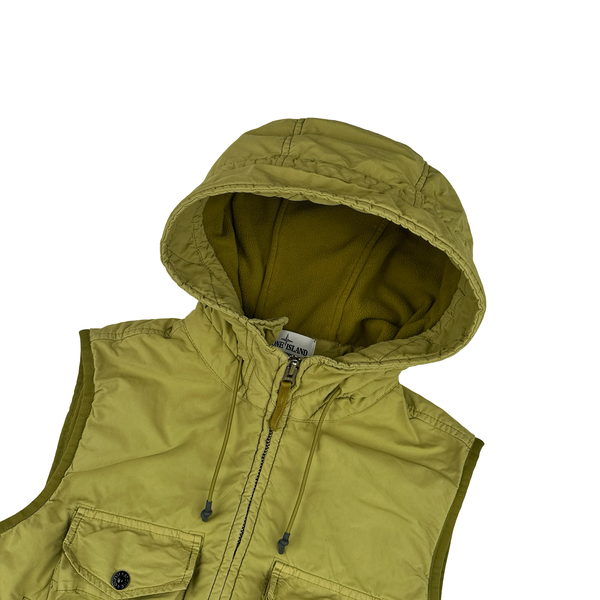 Stone Island 2021 Mustard David Light - TC With Micropile Hooded Gilet - Small