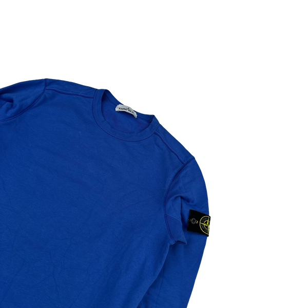 Stone Island 2019 Blue Crewneck Sweatshirt - Small