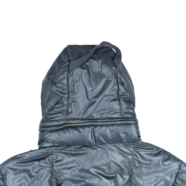 CP Company Down Filled Quilted Lined Black Goggle Puffer Jacket - Medium