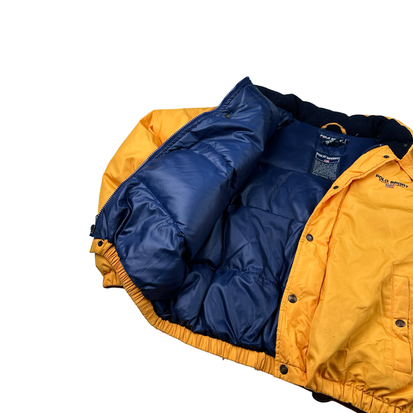 Ralph Lauren Polo Sport Yellow Padded Down Puffer Jacket - Large