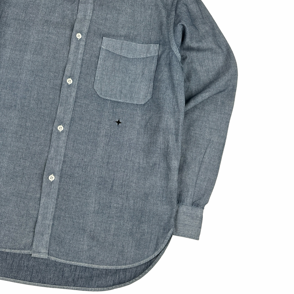 Stone Island Vintage 2002 Light Denim Cotton Shirt - Medium