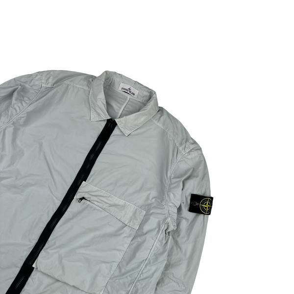 Stone Island 2022 Icy Blue Naslan Light Zipped Overshirt - XXL