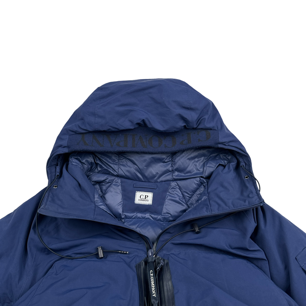 CP Company Navy Micro M R Down Filled Spellout Jacket - Small