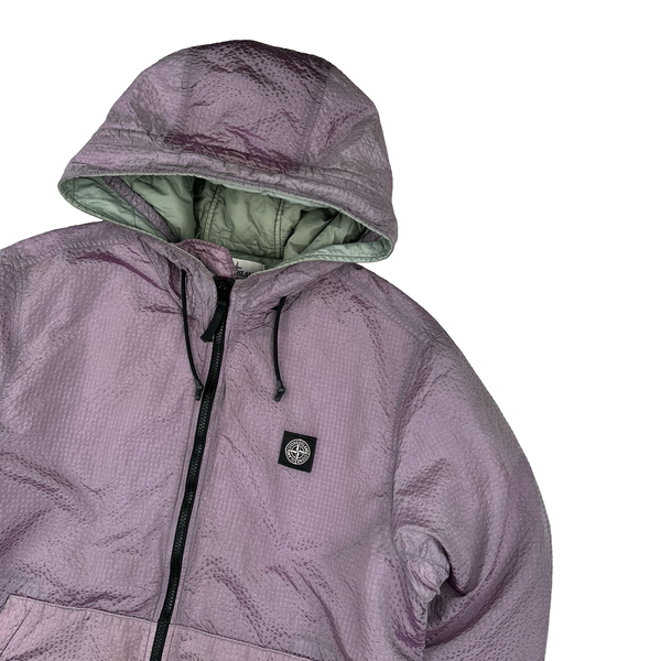 Stone Island Purple Green Lined Poly Colour Frame Weft Primaloft TC Jacket - XL