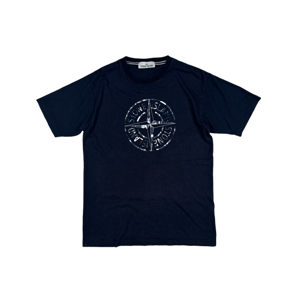 Stone Island 2016 Navy Compass Cotton T Shirt - Medium