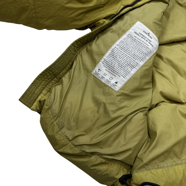 Stone Island 2021 Green Crinkle NY Down Puffer Jacket - XL