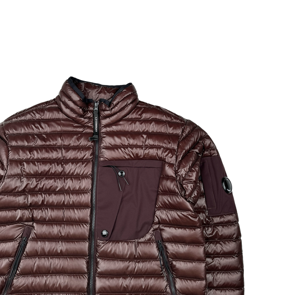 CP Company Burgundy DD Shell Puffer Jacket - Medium