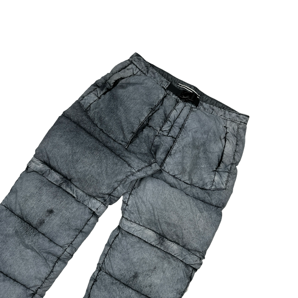 Stone Island 2017 Grey Tela Nylon Down Dust Colour 2 in 1 Trousers - Large