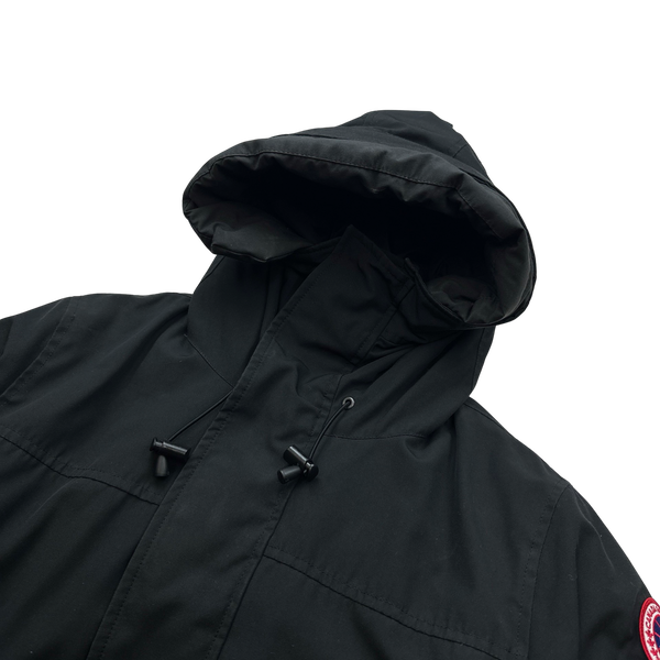 Canada Goose Black Premium Down Filled Multipocket Spellout Jacket - Medium